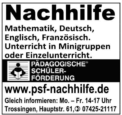 Pädagogische® Schüler-Förderung Pädagogische® Schüler-Förderung