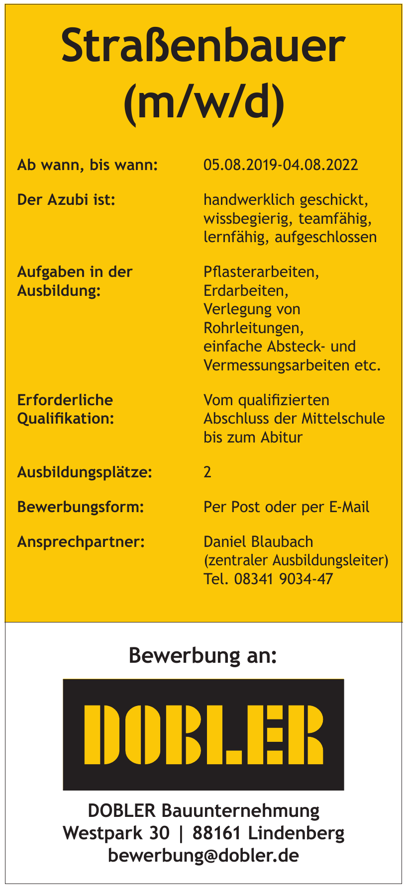 DOBLER Bauunternehmung DOBLER Bauunternehmung