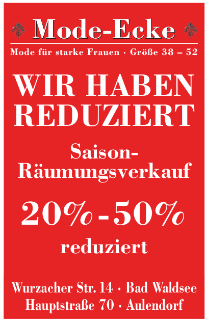 Mode-Ecke Mode-Ecke