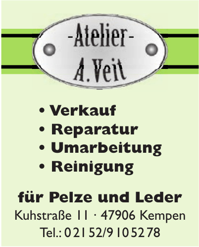 Atelier A. Veit für Pelze und Leder Atelier A. Veit für Pelze und Leder