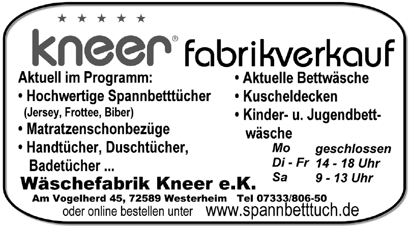 Wäschefabrik Kneer e. K. Wäschefabrik Kneer e. K.