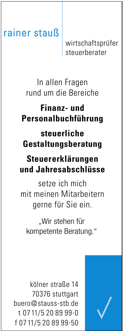 Rainer Stauß - Wirtschaftsprüfer, Steuerberater