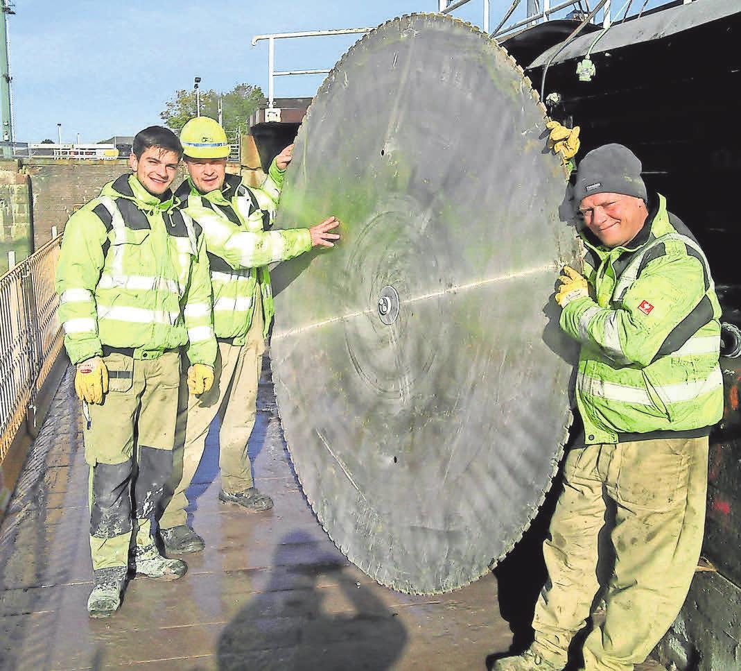 Mit einem solchen Sägeblatt werden zum Beispiel Schleusen bearbeitet. FOTO: MAH Mit einem solchen Sägeblatt werden zum Beispiel Schleusen bearbeitet. FOTO: MAH