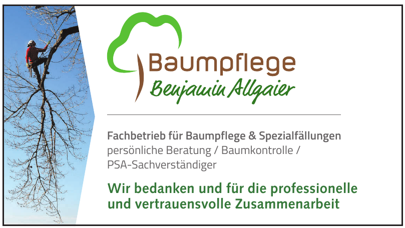 Baumpflege Benjamin Allgaier Baumpflege Benjamin Allgaier