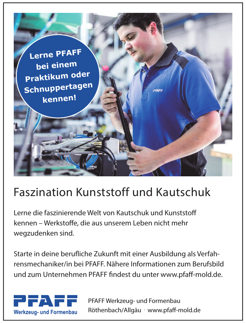 PFAFF Werkzeug- und Formenbau PFAFF Werkzeug- und Formenbau