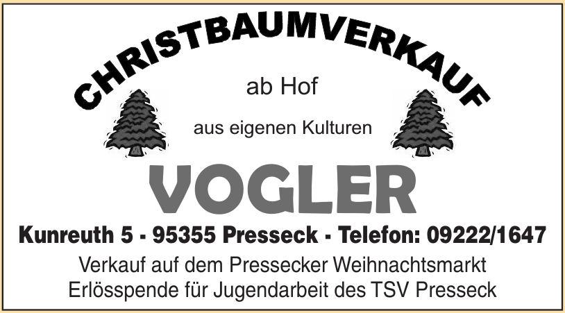 Christbaumverkauf Vogler Christbaumverkauf Vogler