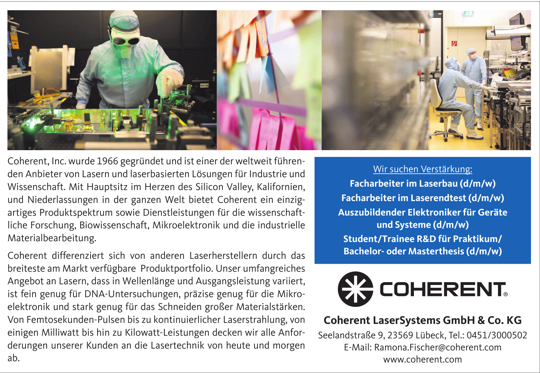 Coherent LaserSystems GmbH & Co. KG Coherent LaserSystems GmbH & Co. KG
