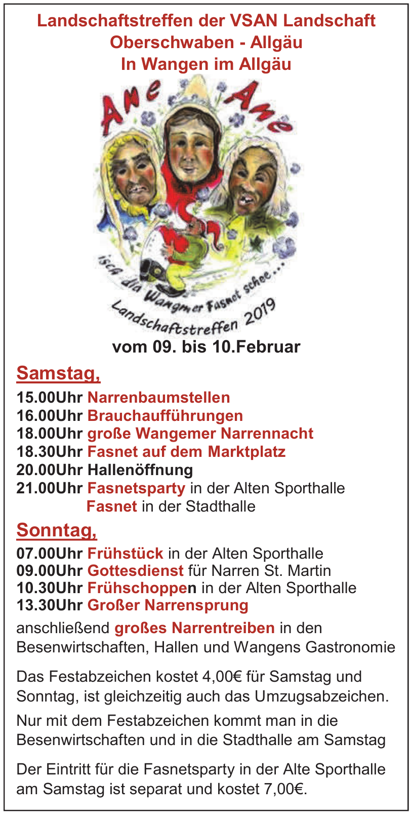 Stadt Wangen steht närrisch Kopf Image 1 Stadt Wangen steht närrisch Kopf Image 1