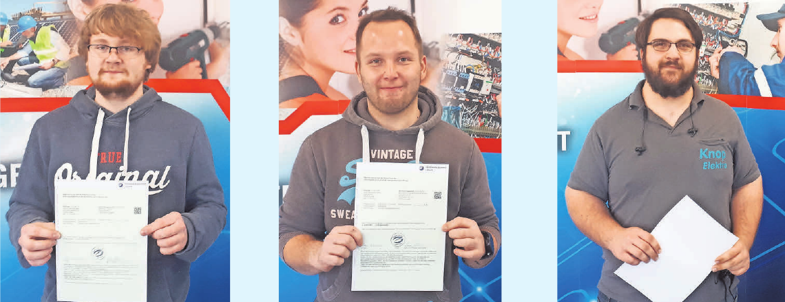 Joel Andre Laskowski*, elektro stuhr gmbH, Bad Schwartau/Jan-Christopher Rathke*, BTA-Zentrum-Knop Neustadt GmbH/Obed Retzlaff, BTA-Zentrum-Knop Neustadt GmbH Joel Andre Laskowski*, elektro stuhr gmbH, Bad Schwartau/Jan-Christopher Rathke*, BTA-Zentrum-Knop Neustadt GmbH/Obed Retzlaff, BTA-Zentrum-Knop Neustadt GmbH