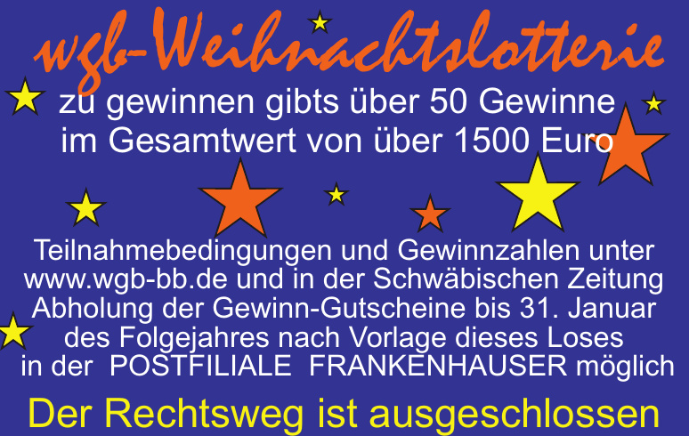 Wgb-Weihnachtslotterie Wgb-Weihnachtslotterie