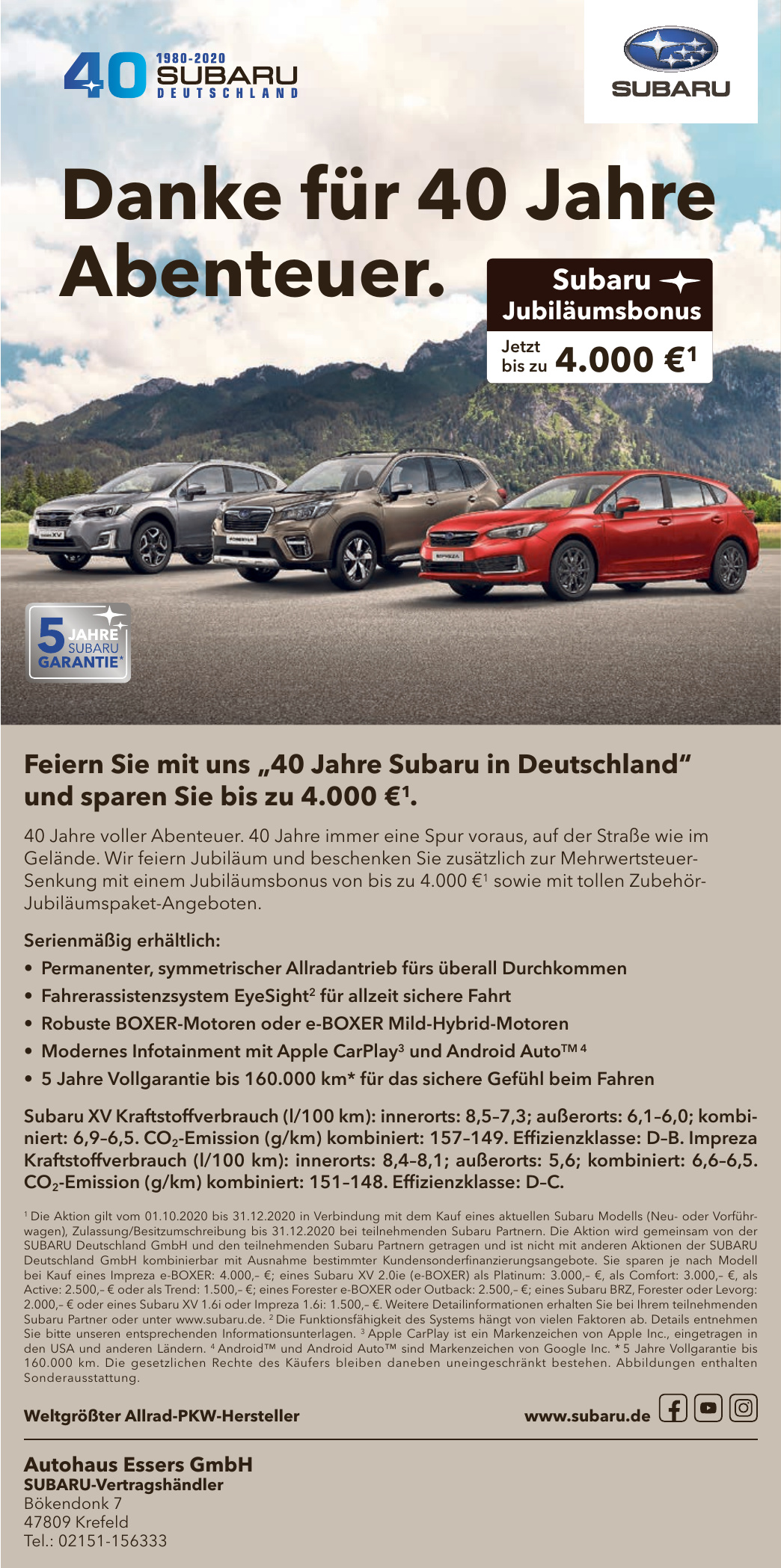 Autohaus Essers GmbH SUBARU-Vertragshändler Autohaus Essers GmbH SUBARU-Vertragshändler