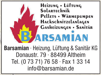 Barsamian · Heizung-Lüftung- Sanitär KG