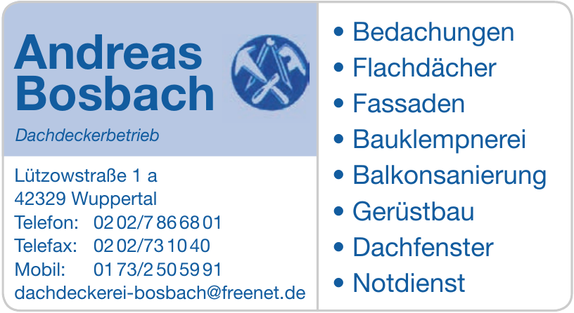 Andreas Bosbach Dachdeckerbetrieb Andreas Bosbach Dachdeckerbetrieb