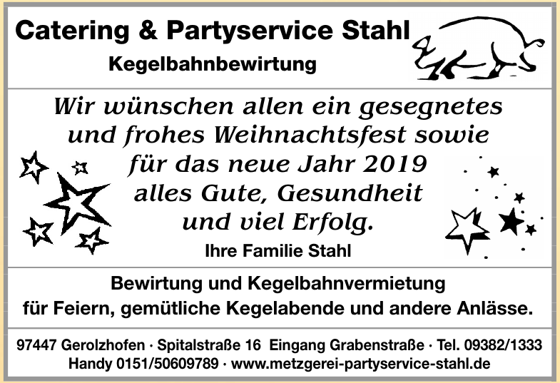Catering & Partyservice Stahl Kegelbahnbewirtung Catering & Partyservice Stahl Kegelbahnbewirtung