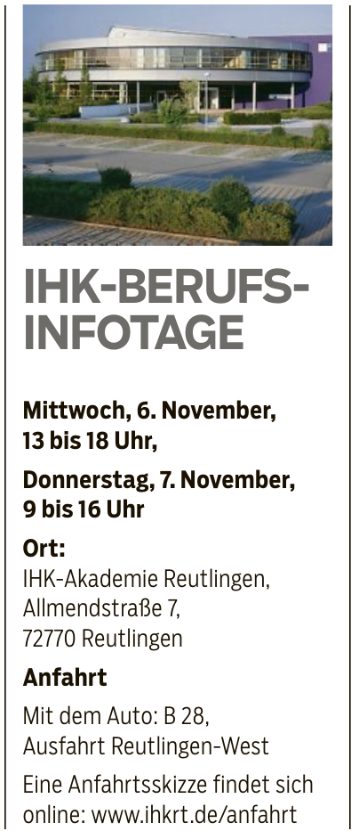 IHK-Berufsinfotage IHK-Berufsinfotage
