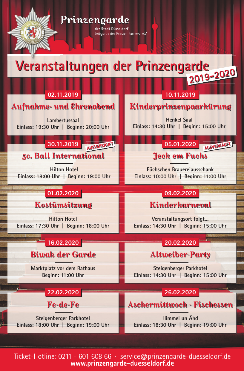 Prinzengarde der Stadt Düsseldorf Leibgarde sed Prinzen Karneval e.V. Prinzengarde der Stadt Düsseldorf Leibgarde sed Prinzen Karneval e.V.