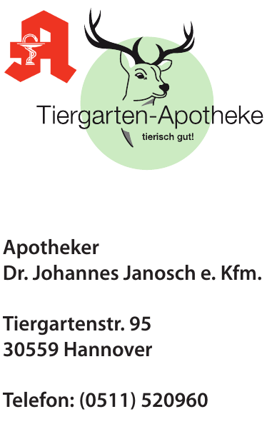 Tiergarten-Apotheke Apotheker Dr. Johannes Janosch e. Kfm. Tiergarten-Apotheke Apotheker Dr. Johannes Janosch e. Kfm.