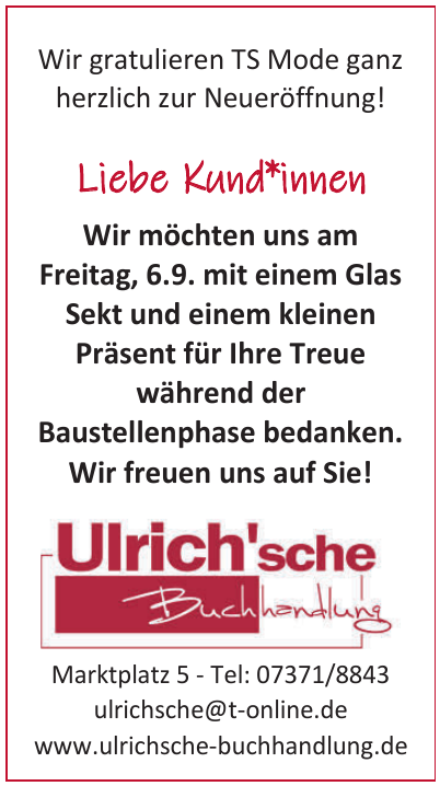 Ulrich´sche Buchhandlung Ulrich´sche Buchhandlung