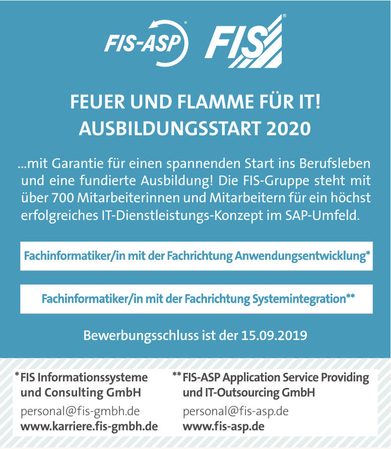 FIS-ASP Application Service Providing und Consulting GmbH und IT-Outsourcing GmbH FIS-ASP Application Service Providing und Consulting GmbH und IT-Outsourcing GmbH