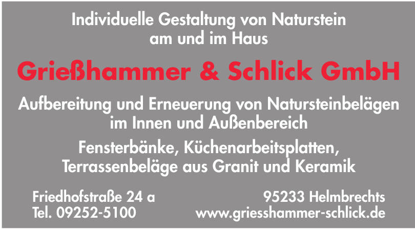 Grießhammer & Schlick Steinmetz GmbH Grießhammer & Schlick Steinmetz GmbH