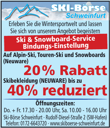 Ski-Börse Schweinfurt Ski-Börse Schweinfurt