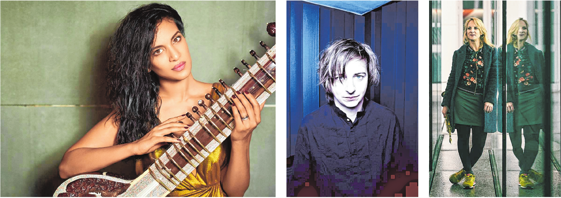 Jazz-Fans können sich unter anderem auf Sitar-Virtuosin Anoushka Shankar (l.), Pianist Michael Wollny und Saxofonistin Alexandra Lehmler freuen. BILDER: ANUSHKA MENON, FELIX GROTELOH, JÖRG SETINMETZ Jazz-Fans können sich unter anderem auf Sitar-Virtuosin Anoushka Shankar (l.), Pianist Michael Wollny und Saxofonistin Alexandra Lehmler freuen. BILDER: ANUSHKA MENON, FELIX GROTELOH, JÖRG SETINMETZ
