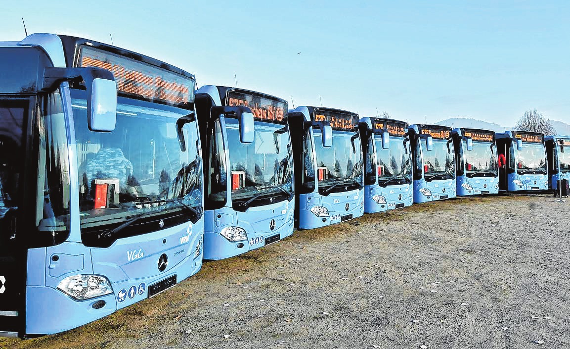 14 neue barrierefreie Busse setzt die Verkehrsgesellschaft Gersprenztal für den Nahverkehr in Bensheim und an der Bergstraße ein. | Bild: Dietmar Funck 14 neue barrierefreie Busse setzt die Verkehrsgesellschaft Gersprenztal für den Nahverkehr in Bensheim und an der Bergstraße ein. | Bild: Dietmar Funck