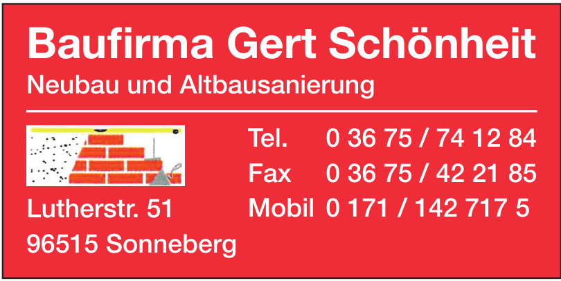Baufirma Gert Schönheit Baufirma Gert Schönheit