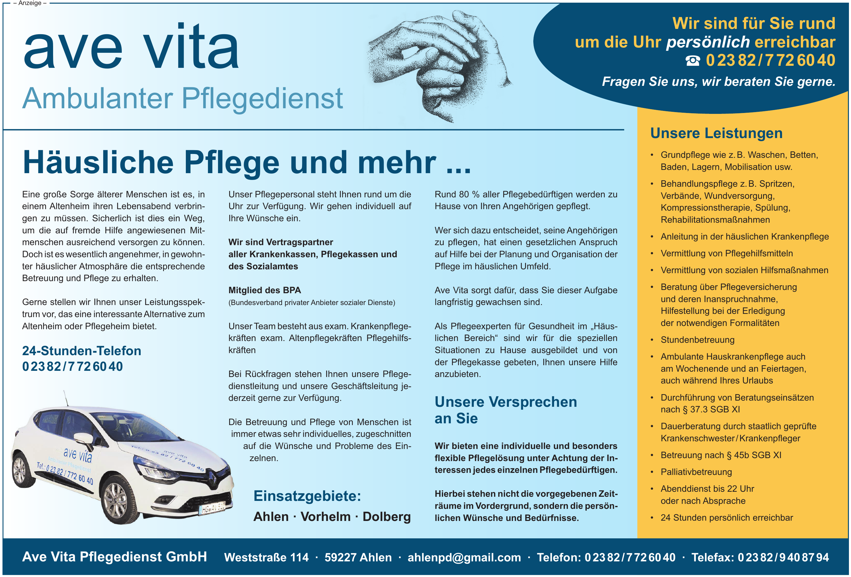 Ave Vita Pflegedienst GmbH Ave Vita Pflegedienst GmbH