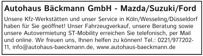 Autohaus Bäckmann GmbH Autohaus Bäckmann GmbH