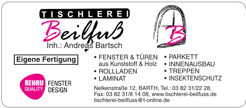 Tischlerei Beilfuß Tischlerei Beilfuß