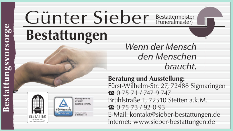 Günter Sieber Bestattungen Günter Sieber Bestattungen