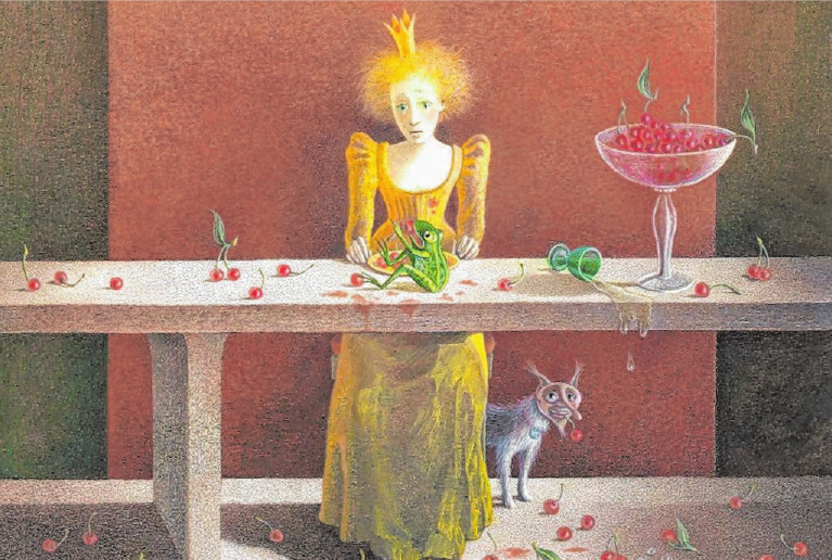 In der aktuellen Sonderausstellung „Märchenhafte KinderBuchHelden“ auf dem Schloss Höchstädt darf das beliebte Märchen „Der Froschkönig“ natürlich nicht fehlen“. Illustration: Binette Schroeder©1989 Nord-Süd Verlag AG, ZürichSchweiz In der aktuellen Sonderausstellung „Märchenhafte KinderBuchHelden“ auf dem Schloss Höchstädt darf das beliebte Märchen „Der Froschkönig“ natürlich nicht fehlen“. Illustration: Binette Schroeder©1989 Nord-Süd Verlag AG, ZürichSchweiz