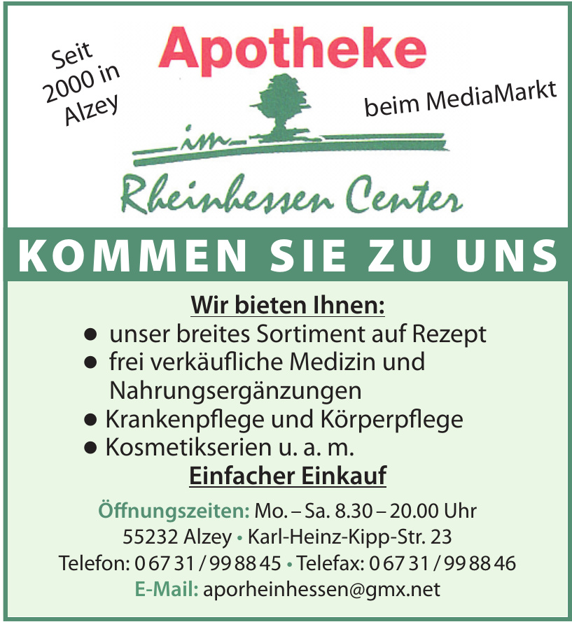 Apotheke im Rheinhessen Center
