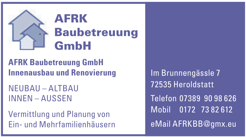 AFRK Baubetreuung GmbH AFRK Baubetreuung GmbH