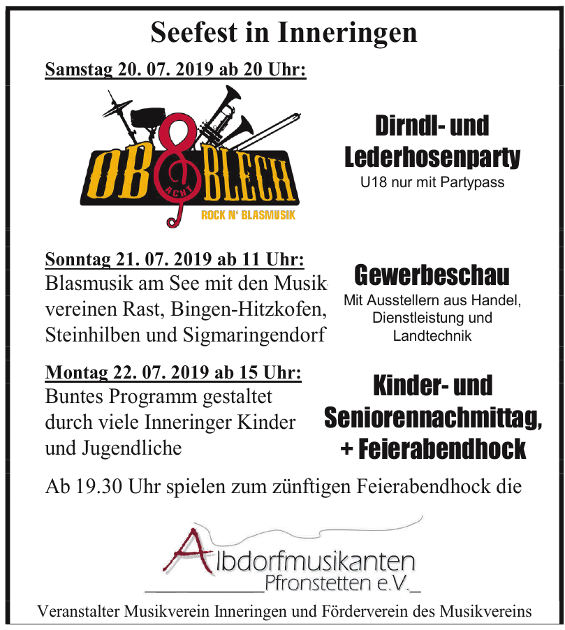Seefest in Inneringen Seefest in Inneringen