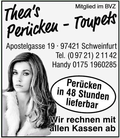 Theas Perücken - Toupets Thea's Perücken - Toupets