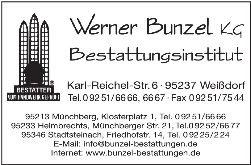 Bestattungen Werner Bunzel KG Bestattungen Werner Bunzel KG