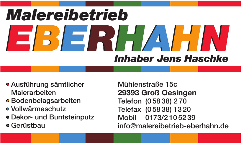 Malereinbetrieb Eberhahn Malereinbetrieb Eberhahn