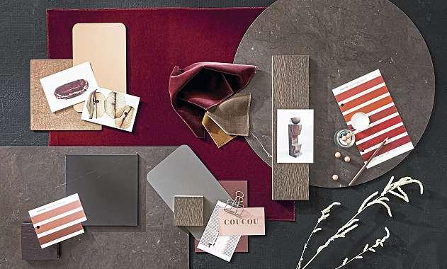 Die von BoConcept konzipierten Mood-Boardsmachen die Ideen visuell und zum Teil haptisch erlebbar. FOTO: BOCONCEPT Die von BoConcept konzipierten Mood-Boardsmachen die Ideen visuell und zum Teil haptisch erlebbar. FOTO: BOCONCEPT