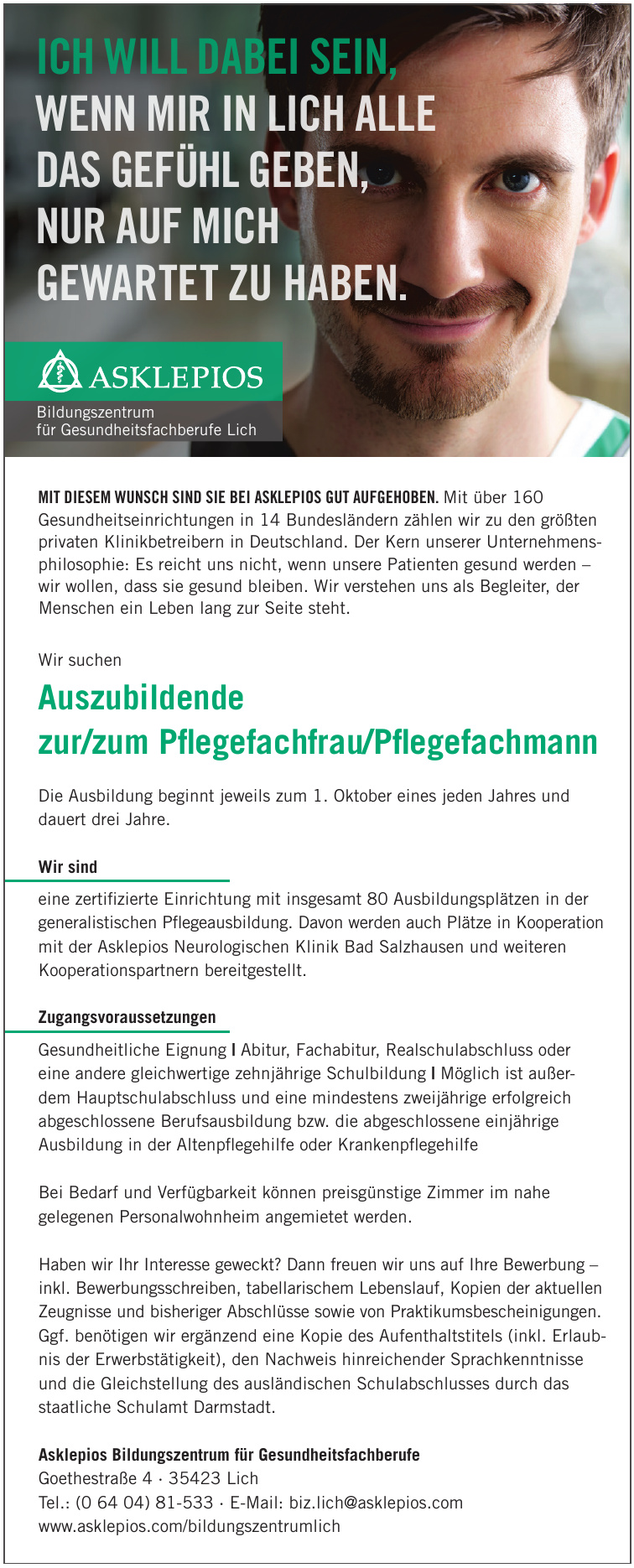 Asklepios Bildungszentrum für Gesundheitsfachberufe Asklepios Bildungszentrum für Gesundheitsfachberufe