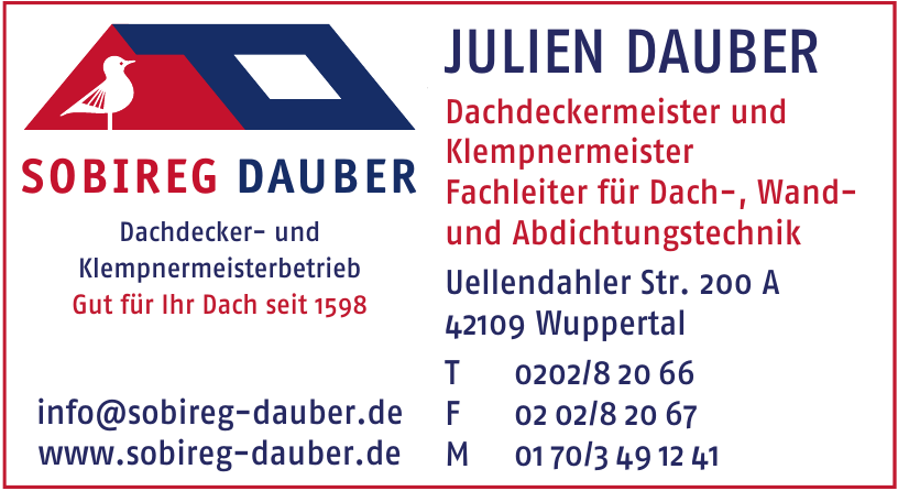 Sobireg Dauber - Dachdecker- und Klempnermeisterbetrieb Sobireg Dauber - Dachdecker- und Klempnermeisterbetrieb