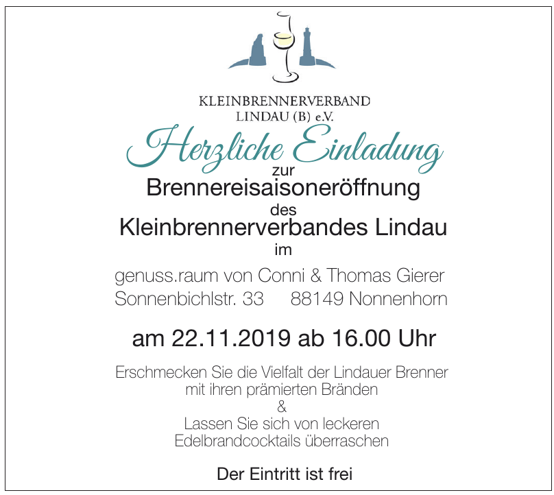 Kleinbrennerverband Lindau (B) e. V. Kleinbrennerverband Lindau (B) e. V.