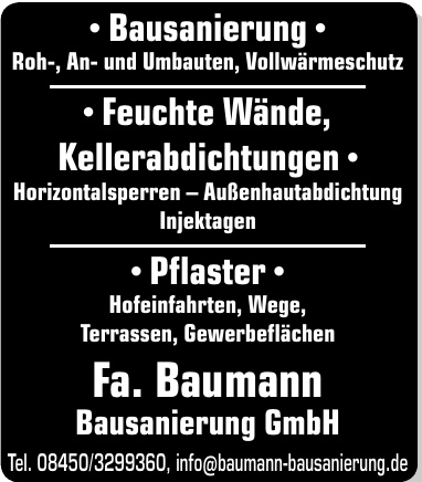 Fa. Baumann Bausanierung GmbH