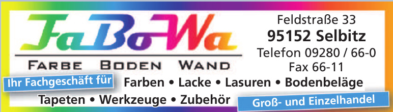 FaBoWa Farbe, Boden, Wand FaBoWa Farbe, Boden, Wand