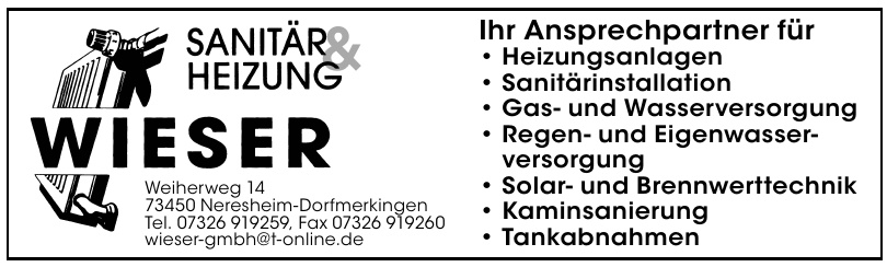 Sanitär - Heizung Wieser Sanitär - Heizung Wieser