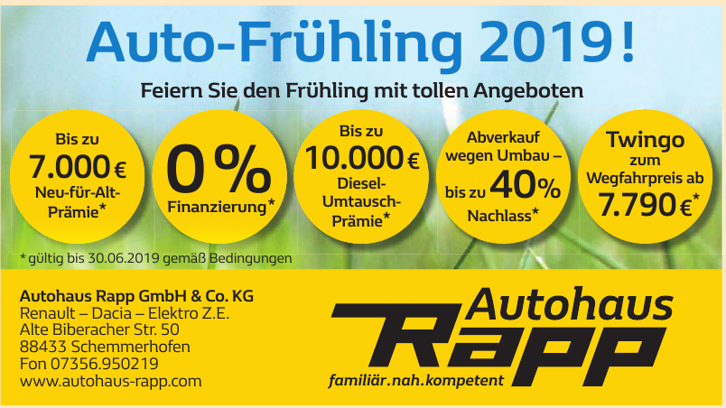 Autohaus Rapp GmbH & Co. KG Autohaus Rapp GmbH & Co. KG