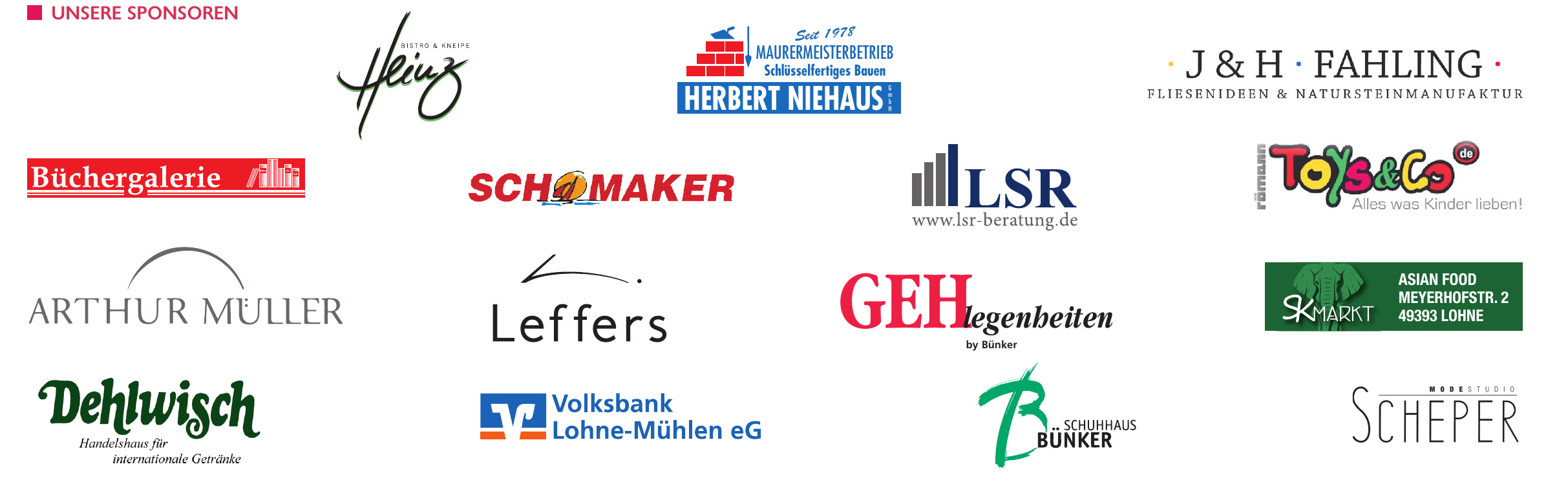 Unsere Sponsoren Unsere Sponsoren