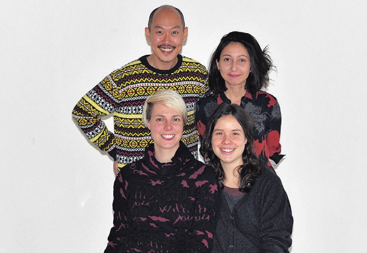 Künstler des Projekts: Kyu Nyun Kim, Esra Oezen (hinten v. l.), Lisa Tschorn und Tarabea Guastavino San Martín (vorne v. l.). Künstler des Projekts: Kyu Nyun Kim, Esra Oezen (hinten v. l.), Lisa Tschorn und Tarabea Guastavino San Martín (vorne v. l.).