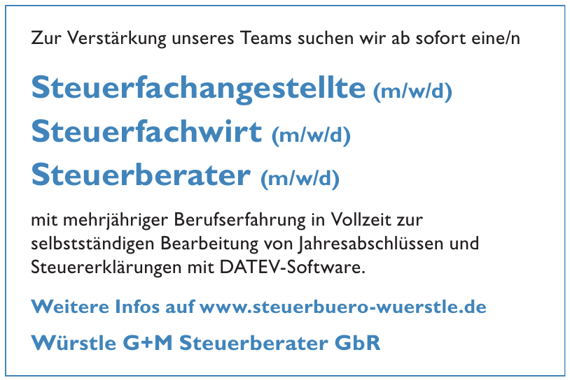 Würstle G+M Steuerberater GbR Würstle G+M Steuerberater GbR